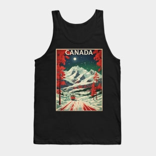 Canada Starry Night Vintage Poster Tourism Tank Top